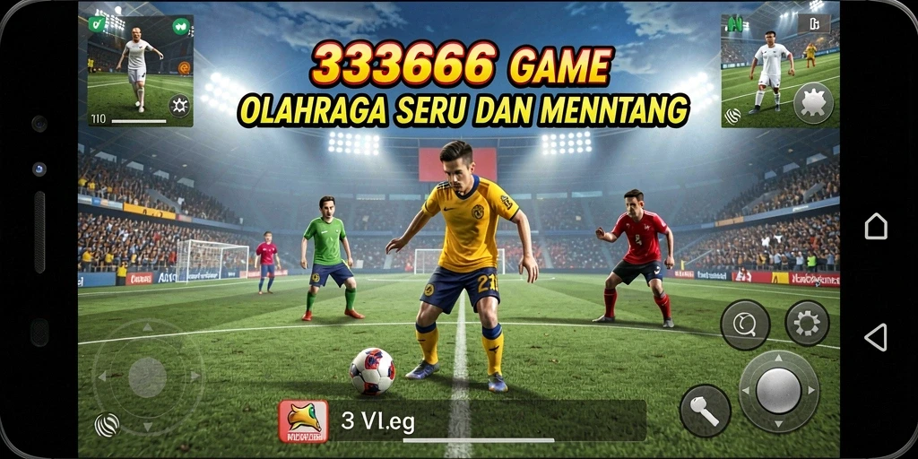Tampilan gameplay mendebarkan dalam game olahraga 333666.