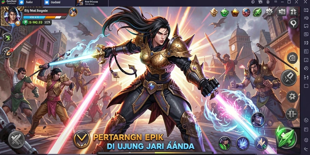 Screenshot gameplay 33ZK menunjukkan aksi pertarungan yang intens dan mendebarkan.