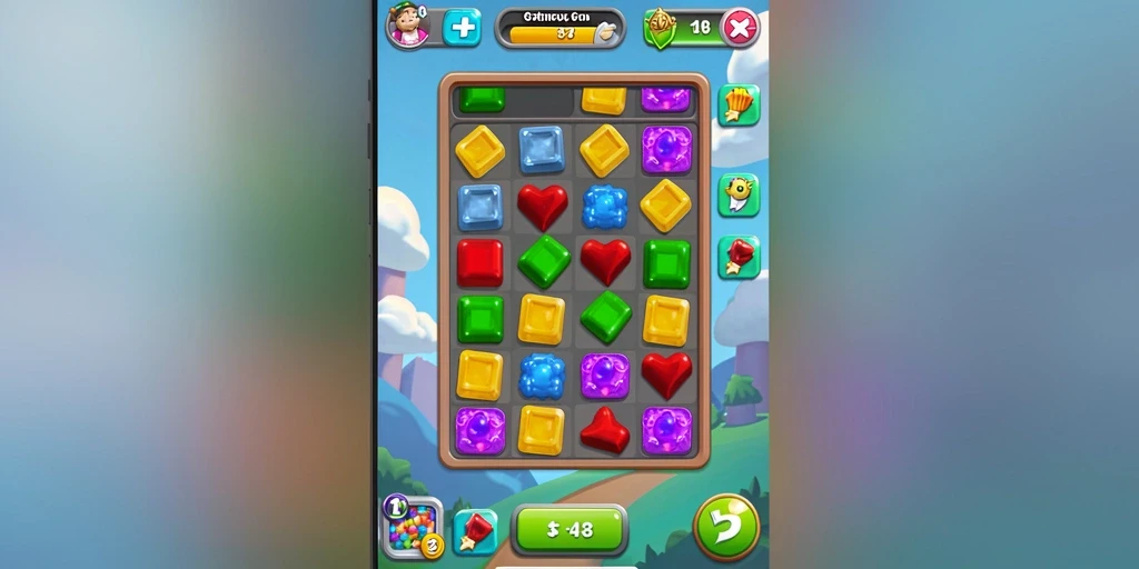 Screenshot utama <strong>3446</strong> menampilkan gameplay Match-3 yang seru.