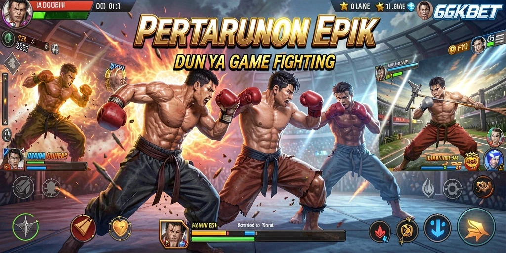Tampilan gameplay <strong>66KBET</strong> yang mendebarkan dengan aksi pertarungan yang intens.