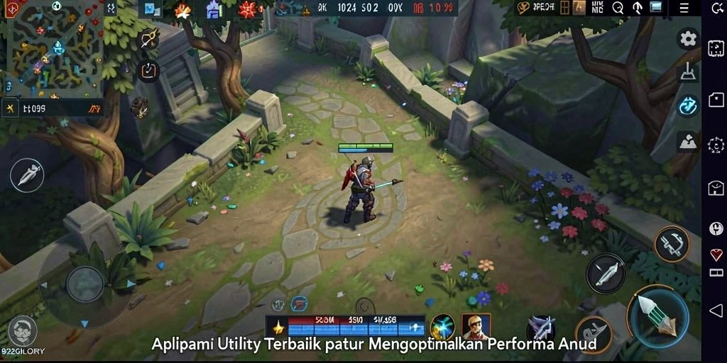 Tampilan antarmuka 92GLORY yang intuitif dan praktis.