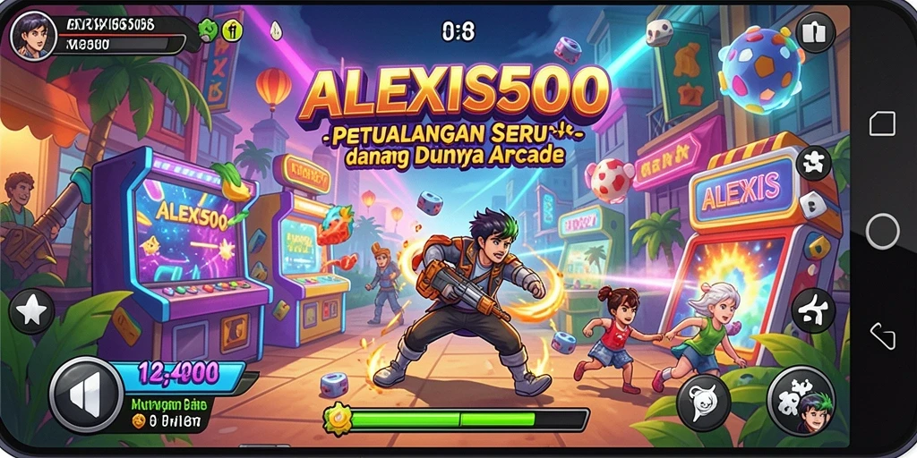 Screenshot ALEXIS500 menampilkan aksi gameplay Arcade yang mendebarkan.