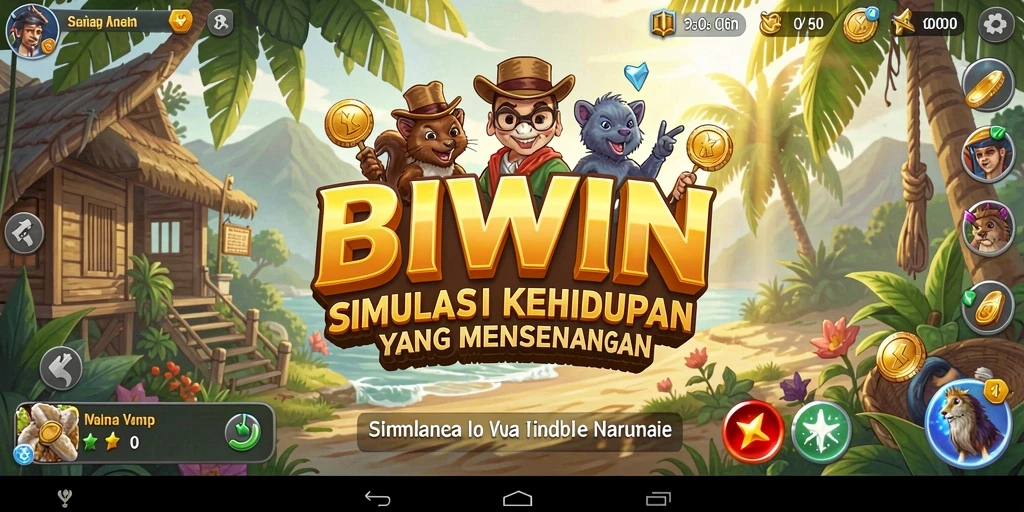 Tampilan screenshot BIWIN menampilkan aktivitas simulasi kehidupan yang seru.