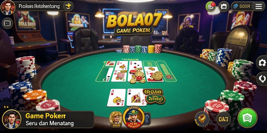 Tampilan gameplay seru di BOLA07 menunjukkan kombinasi strategi dan keberuntungan.