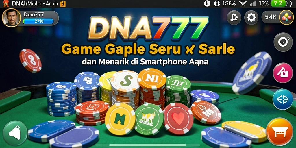Screenshot gameplay Gaple di DNA777 menunjukkan serunya bermain bersama teman.