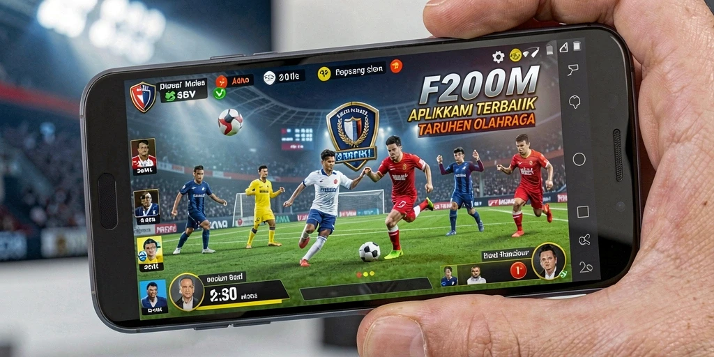 Tampilan utama F200M menampilkan berbagai opsi taruhan olahraga.
