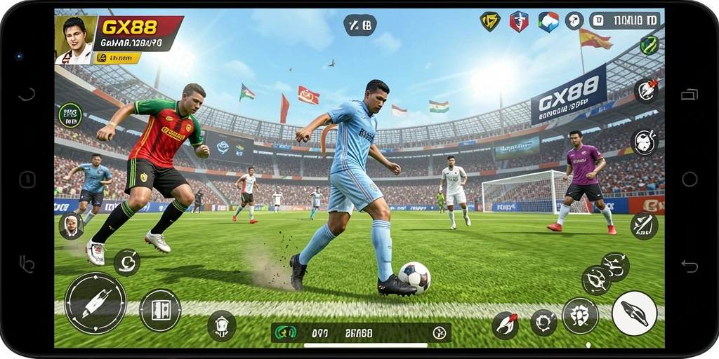 Tampilan gameplay menarik dalam GX88 dengan berbagai olahraga.