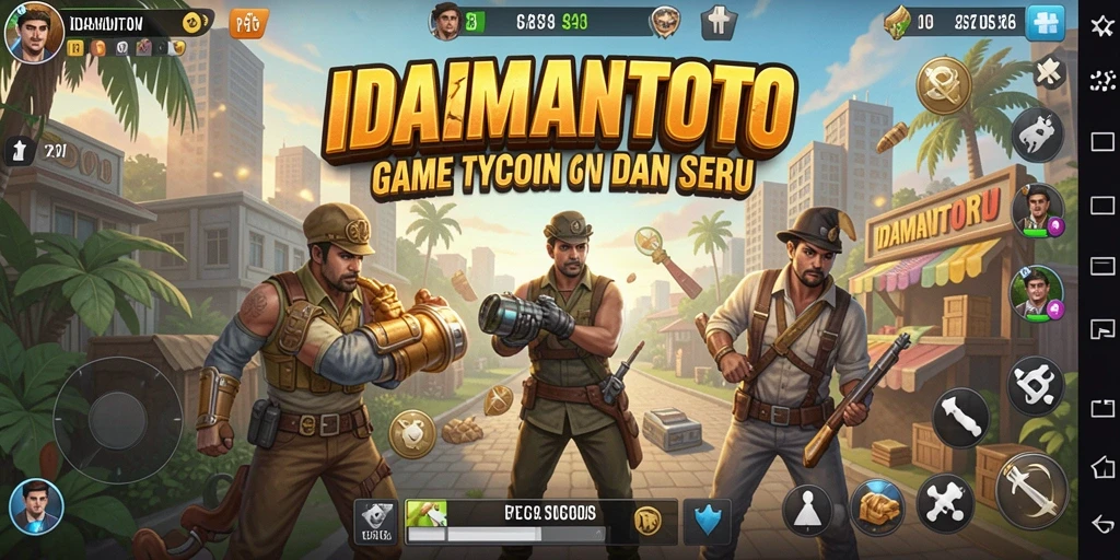 Screenshot gameplay IDAMANTOTO menampilkan pengelolaan bisnis yang dinamis.