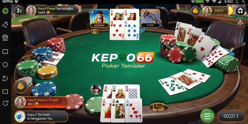 Screenshot gameplay KEPO66 yang menunjukkan aksi Poker yang mendebarkan.