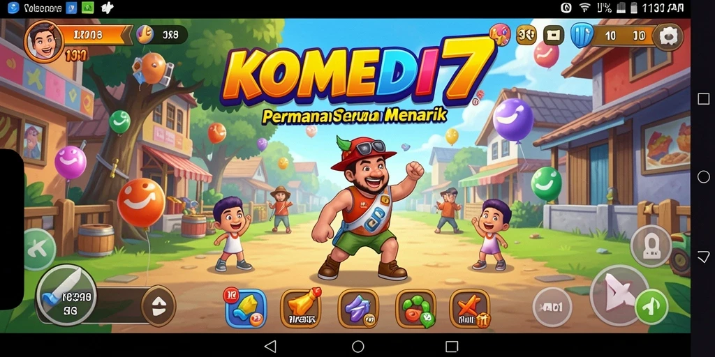 Screenshot gameplay seru dari KOMEDI77 yang menampilkan aksi arcade.