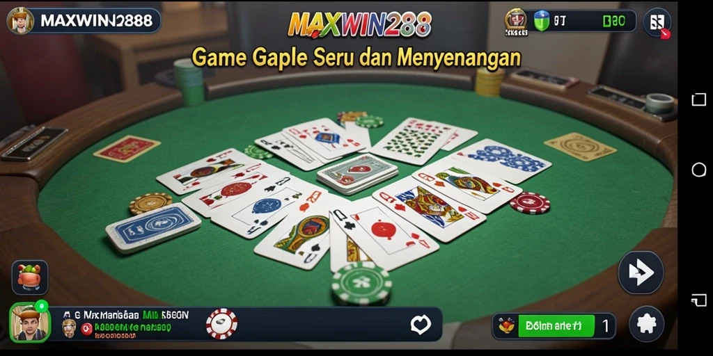 Tampilan gameplay Gaple yang seru dan interaktif.