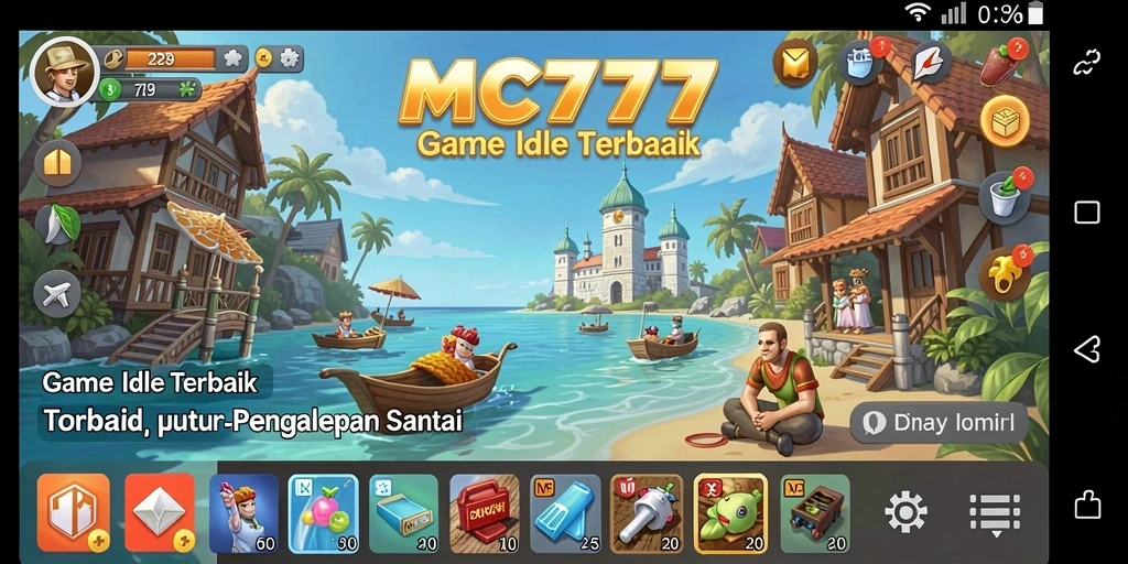Tampilan gameplay MC777 yang santai dan menghibur saat bermain Idle.