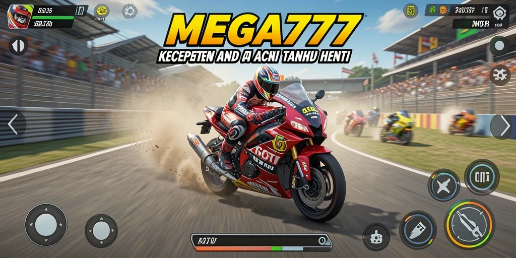 Gameplay mendebarkan dalam balapan motor yang penuh aksi.