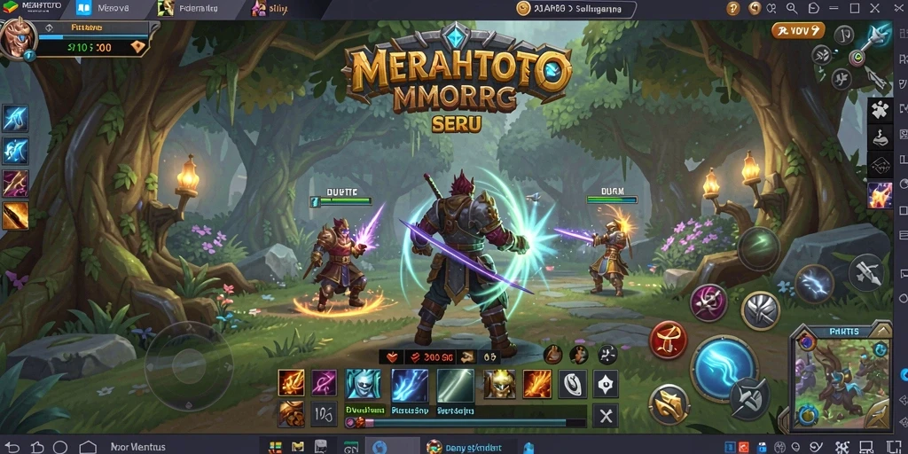 Gameplay mendebarkan di dunia MMORPG MERAHTOTO.