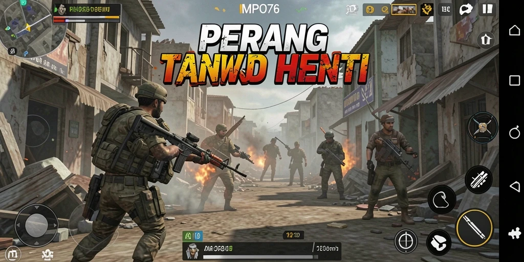 Tangkapan layar MPO76 menampilkan aksi pertempuran yang mendebarkan.