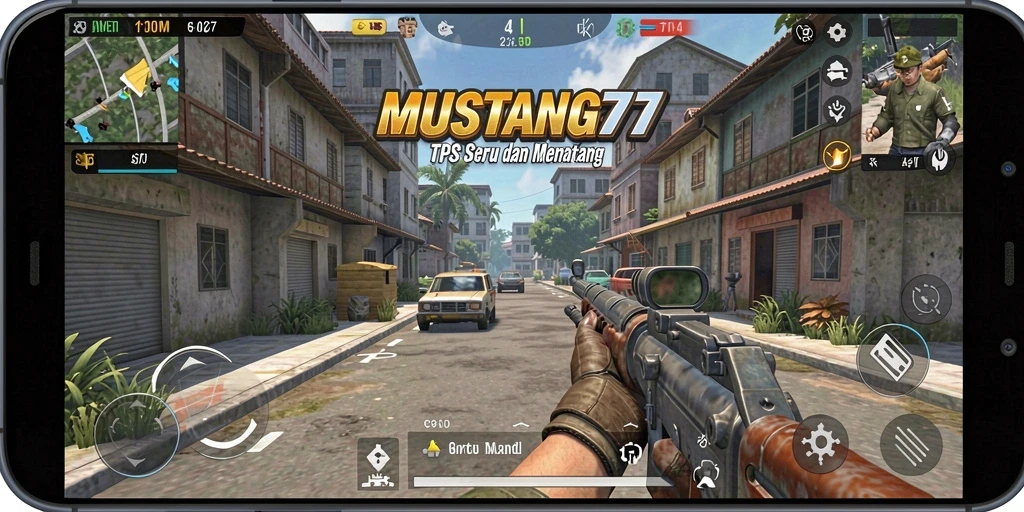 Tampilan aksi seru dalam permainan TPS MUSTANG77.
