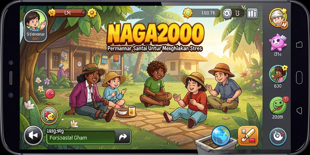 Tangkapan layar NAGA2000 menunjukkan gameplay santai yang menyenangkan.