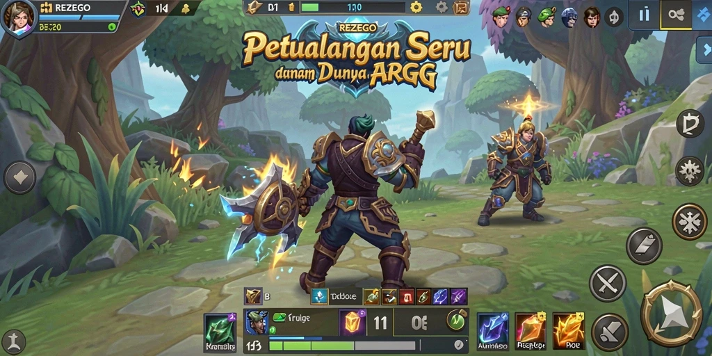 Tampilan gameplay mendebarkan dari <strong>REZEGO</strong> dengan pertarungan yang intens.