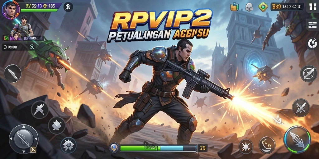 Screenshot gameplay RPVIP2 menampilkan aksi mendebarkan di lapangan.
