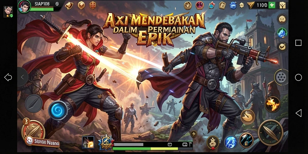 Tangkapan layar SIAP108 yang menampilkan aksi seru dalam game.