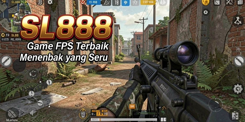 Tampilan menegangkan dari gameplay SL888 dengan aksi FPS intens.