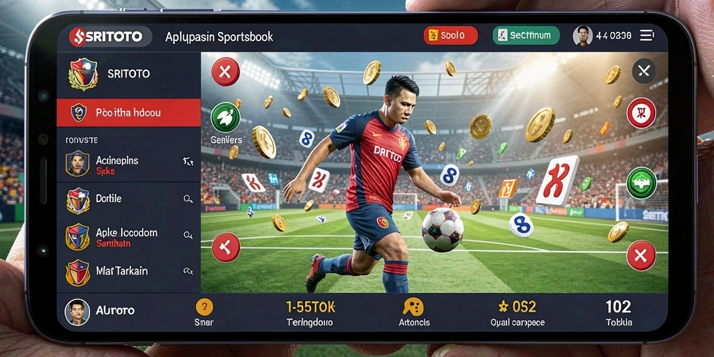 Tampilan gameplay menarik pada aplikasi SRITOTO untuk taruhan olahraga.