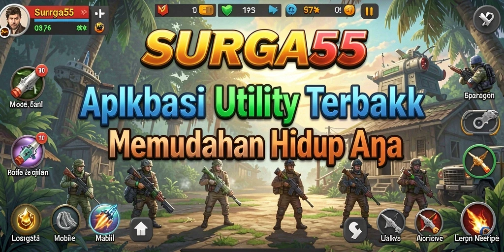 Tampilan antarmuka SURGA55 yang sederhana dan fungsional.