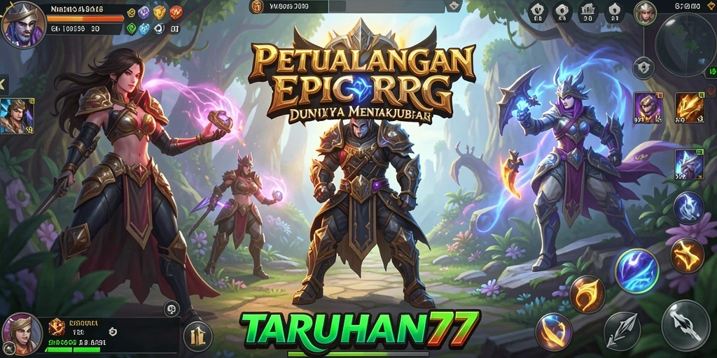 Tampilan gameplay menarik dari TARUHAN77 yang penuh aksi RPG.