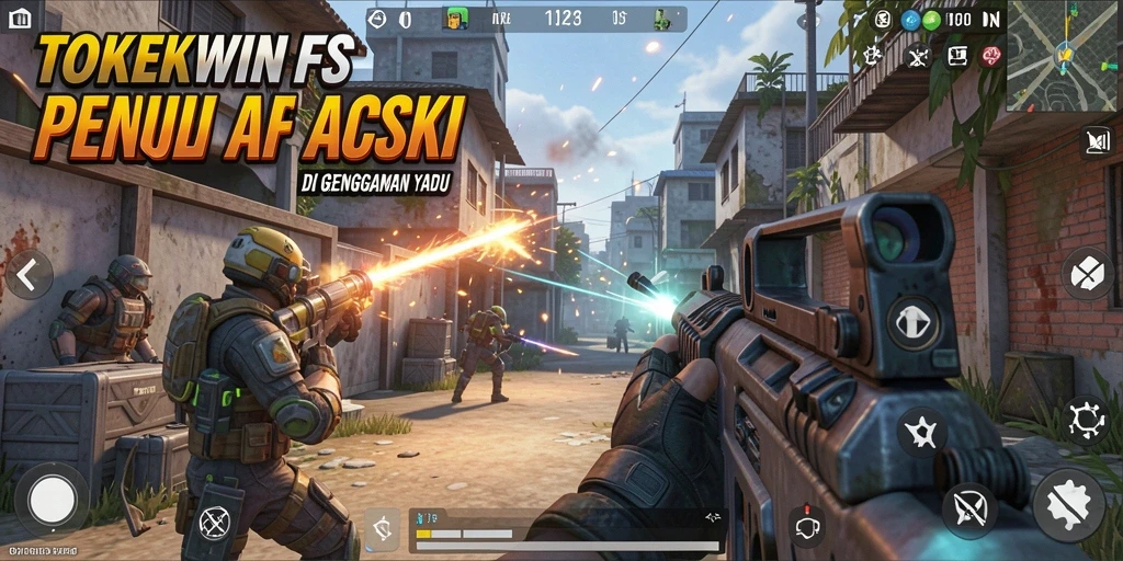 Screenshot gameplay TOKEKWIN menampilkan pertempuran seru dan grafis menakjubkan.