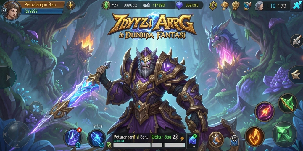 Tangkapan layar utama YY123 menampilkan aksi permainan seru dalam dunia ARPG.